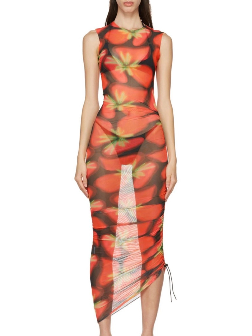 Louisa Ballou Black & Red Long Heatwave Dress